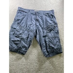 Projek Raw Shorts Mens XL Gray Cargo Utility Zip Pocket Bermuda 100%‎ Cotton